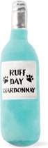 Fringe 289387 Wijnfles Ruff Day Chardonnay - Speelgoed voor dieren - honden speelgoed – honden knuffel – honden speeltje – honden speelgoed knuffel - hondenspeelgoed piep - hondenspeelgoed bijten