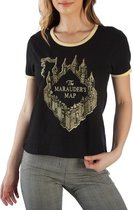 Harry Potter t-shirt zwart dames Marauders Map - geborduurd - korte mouwen