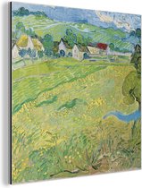 Wanddecoratie Metaal - Aluminium Schilderij Industrieel - Les Vessenots in Auvers - Vincent van Gogh - 20x20 cm - Dibond - Foto op aluminium - Industriële muurdecoratie - Voor de woonkamer/slaapkamer