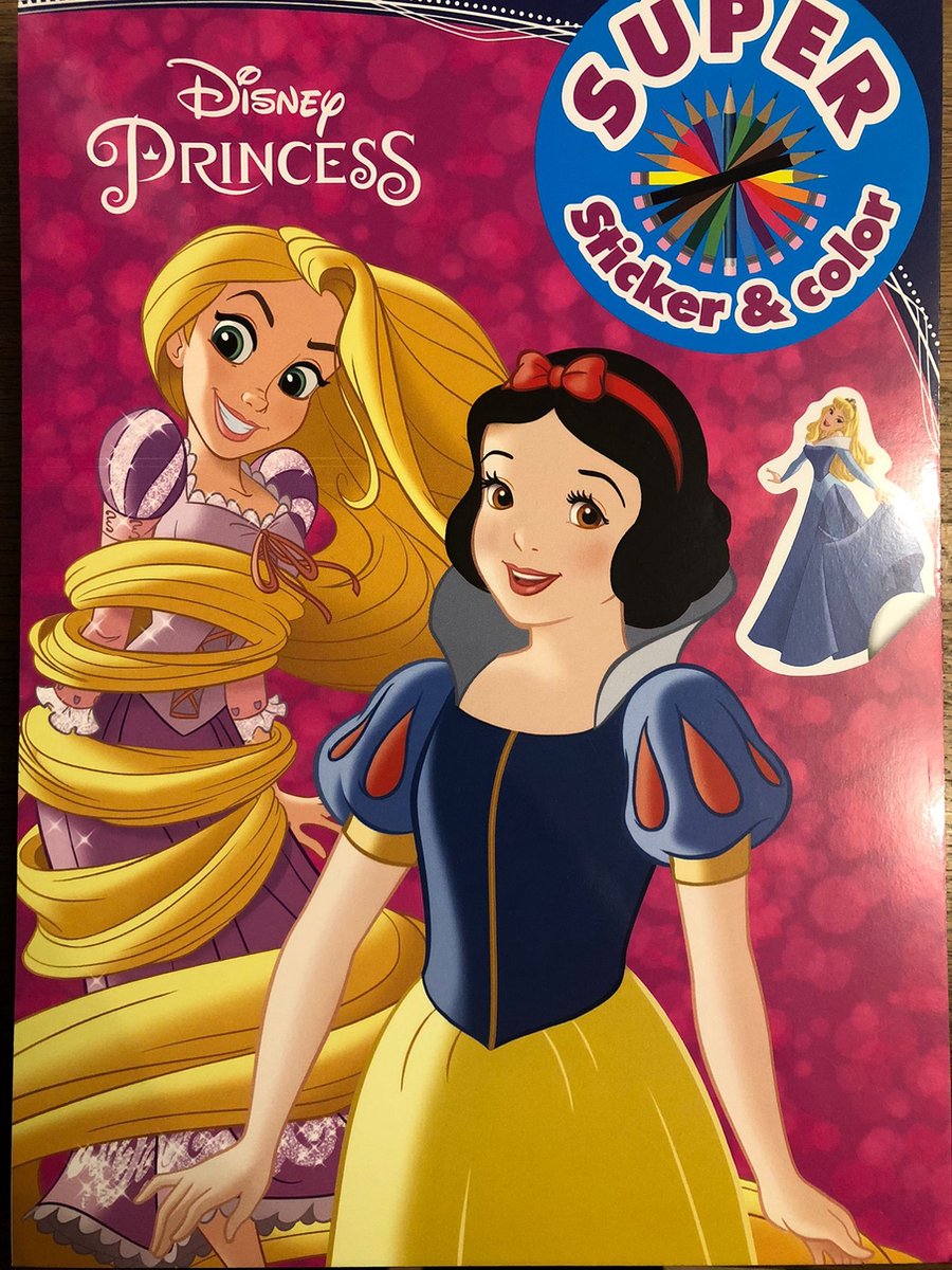 kleurboek disney princess met stickers