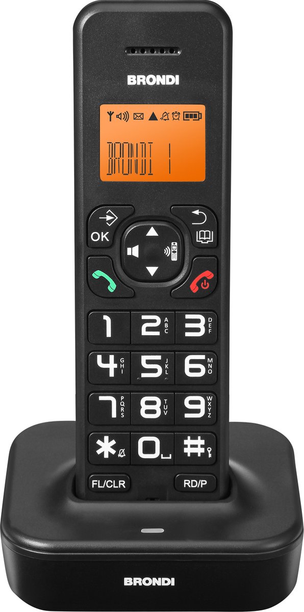 Brondi Bravo Star DECT-telefoon Nummerherkenning Zwart