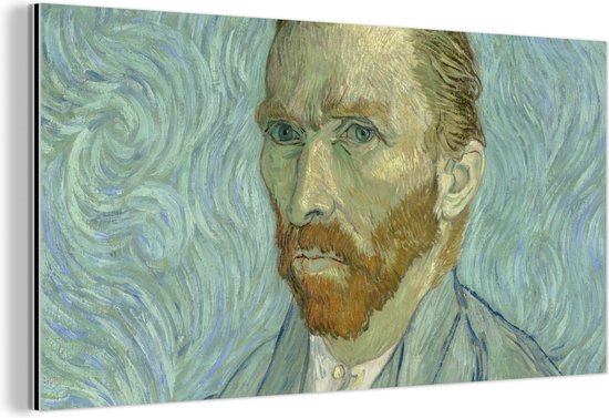 Wanddecoratie Metaal - Aluminium Schilderij Industrieel - Zelfportret - Vincent van Gogh - 160x80 cm - Dibond - Foto op aluminium - Industriële muurdecoratie - Voor de woonkamer/slaapkamer