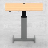 Electric Adjustable Desk | 100X60 Cm | White With Silver Frame
