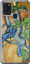 Geschikt voor Samsung Galaxy A21s hoesje - Boomwortels - Vincent van Gogh - Siliconen Telefoonhoesje