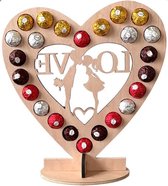 Dakta® Liefdeshart Adventskalender | Luxe Kerstkalender | Aftelkalender | Hervulbaar | Hout