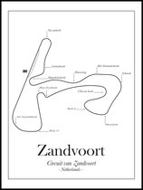 Affiche Circuit de Zandvoort - 40x30 - Formule 1 - Verstappen - F1 - Red Bull