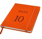 Notitieboek met naam, foto bedrukken - Oranje