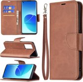 Oppo Reno6 Pro Hoesje - MobyDefend Wallet Book Case Met Koord - Bruin - GSM Hoesje - Telefoonhoesje Geschikt Voor: Oppo Reno6 Pro