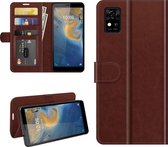 Oppo A16 / A16s / A54s Hoesje - MobyDefend Wallet Book Case (Sluiting Achterkant) - Bruin - GSM Hoesje - Telefoonhoesje Geschikt Voor: Oppo A16 / Oppo A16s / Oppo A54s