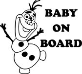 Baby On Board (wit) (20x15cm) Olaf