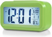 Alarmklok wekker - Ntech - digitale wekker - Alarmklok - Inclusief temperatuurmeter - Met snooze en verlichtingsfunctie - Groen