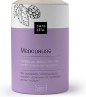 PURE ELLA MENOPAUSE, vitaal stoffencomplex voor symptomen van de menopauze, bevat monnikspeper en teunisbloemolie, ondersteunt op natuurlijke en hormoonvrije wijze, veganistisch (60 capsules)