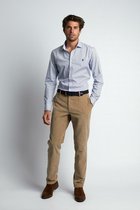 River Woods Slim fit Caprihemd in bruin