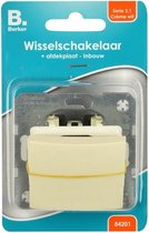 Berker S.1 - Wisselschakelaar + afdekplaat inbouw (Crème)