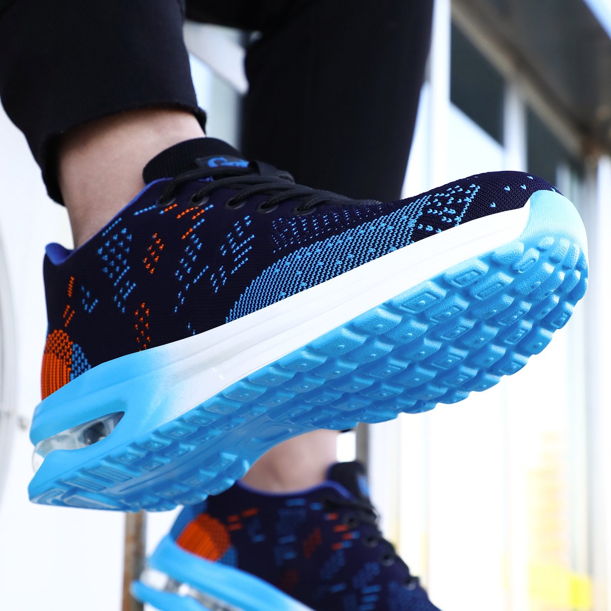 wandelschoenen- stalenneus- veiligheidsschoenen lichtgewicht Blauw