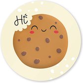 Cadeaustickers zomaar sluitstickers rond Kawaii cute chocolate chip cookie Hello Hallo 4,5 cm set 10 stuks