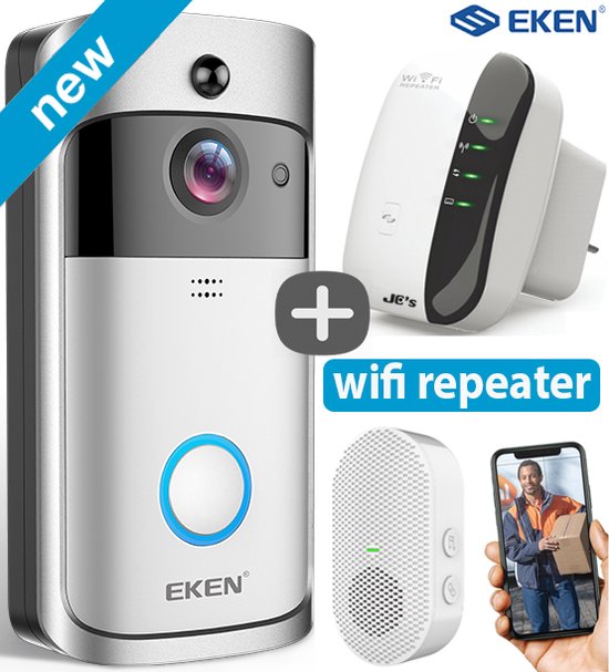 EKEN V5 deurbel met camera + JC's Wifi Repeater – NL Handleiding –  Draadloze deurbel... | bol.com