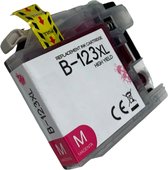 Inktplace Huismerk LC121 /LC123XL Inkt cartridge Magenta / Rood geschikt voor Brother