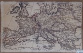 Vintage landkaart - kaart van Europa - op canvas van jute - 38x58 cm