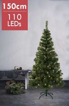 Kerstboom "Ottawa" -150cm -110 leds -Ook geschikt voor buiten -lichtkleur: Warm Wit -met stekker -Kerstdecoratie