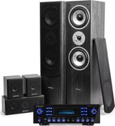 Surround set home cinema - Fenton 5.0 set met versterker en 5 speakers - Bluetooth / mp3 - Zwart