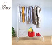 Home & Comfort kledingrek -metaal -  wit - 110 x 40 x 150 cm