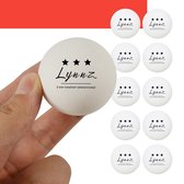 Lynnz® 10x tafeltennis ballen 3 ster kwaliteit wit - pingpongballen - tafeltennisballen - balletjes - pingpong - beerpong