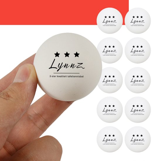 Lynnz® 10x balles de tennis de table qualité 3 étoiles blanc 2021 | balles de ping pong - balles de tennis de table - balles - ping pong - bière pong