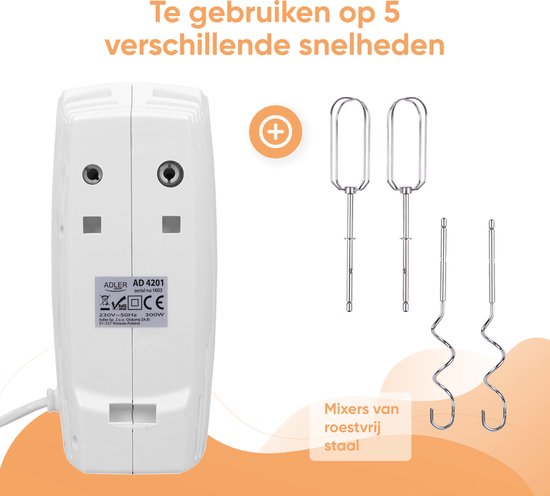 Mixer - Handmixer - Mixer handmixer - 300W - Turbo functie van Mi — afbeelding 3