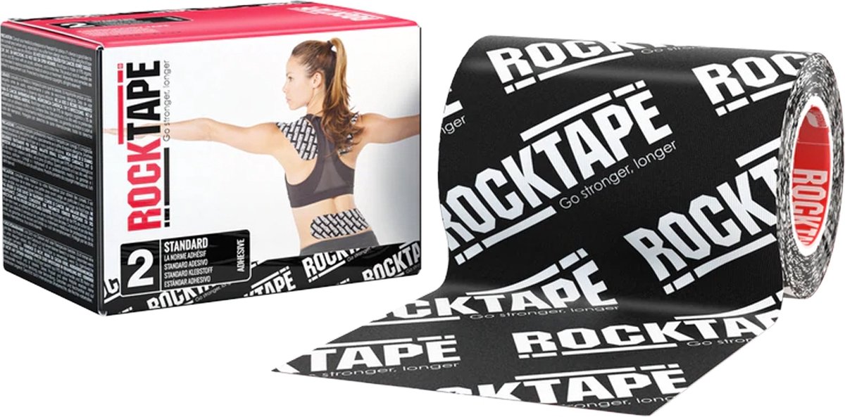 RockTape - (10cm x 5m) - Zwart Logo