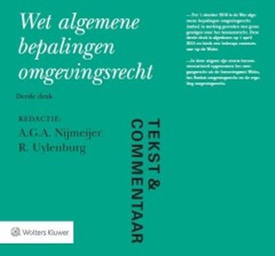 Tekst & Commentaar - Wet algemene bepalingen omgevingsrecht