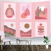 Ulticool - Aesthetic Roze Art Tapestry Decoratie - Wandkleed - 200x150 cm - Groot wandtapijt - Poster