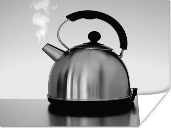 Théière avec poster papier vapeur 160x120 cm - Tirage photo sur Poster (décoration murale salon / chambre) XXL / Groot format!