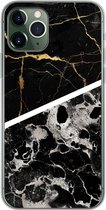 Coque iPhone 11 Pro - Marbre - Or - Luxe - Siliconen