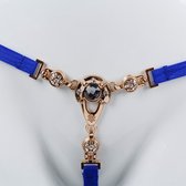 Blauwe string met diamanten - luxe - sexy - uniek - vrouwelijk