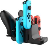 Somstyle Quad Lader Geschikt Voor Nintendo Switch (OLED) - Oplaadstation - Quad Charger - Docking Station 6 in 1 - Geschikt voor: Switch (Pro) Controller, Nintendo Switch Joy-Con E