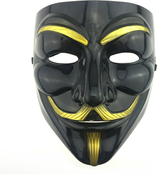 Anonymous Masker · V for Vendetta Masker · Halloween Masker · Zwart · Wit ·  La Casa de... | bol.com
