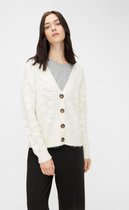 Pieces PCBIBI LS KNIT CARDIGAN - Birch Ecru