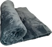 Flanel Fleece Plaid - Extra zacht - Blauw - 130 x 180 cm