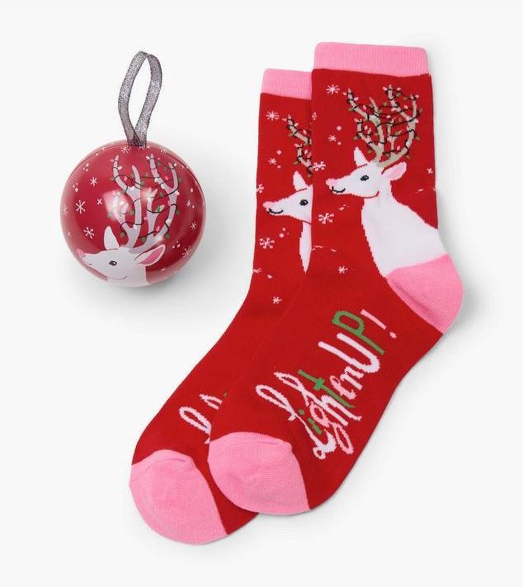 LBH Dames sokken in kerstbal, kerstsokken - Cadeau voor vrouw - Gadget Kerst