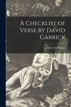A Checklist of Verse by David Garrick