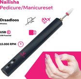 Vivefly Healthcare Nailisha Draadloze Elektrische Nagelvijl - Pedicure en Manicure Apparaat met Nagelfrees en Eeltverwijdering - Geschikt voor Acrylnagels en Gelnagels - Nagelverzo