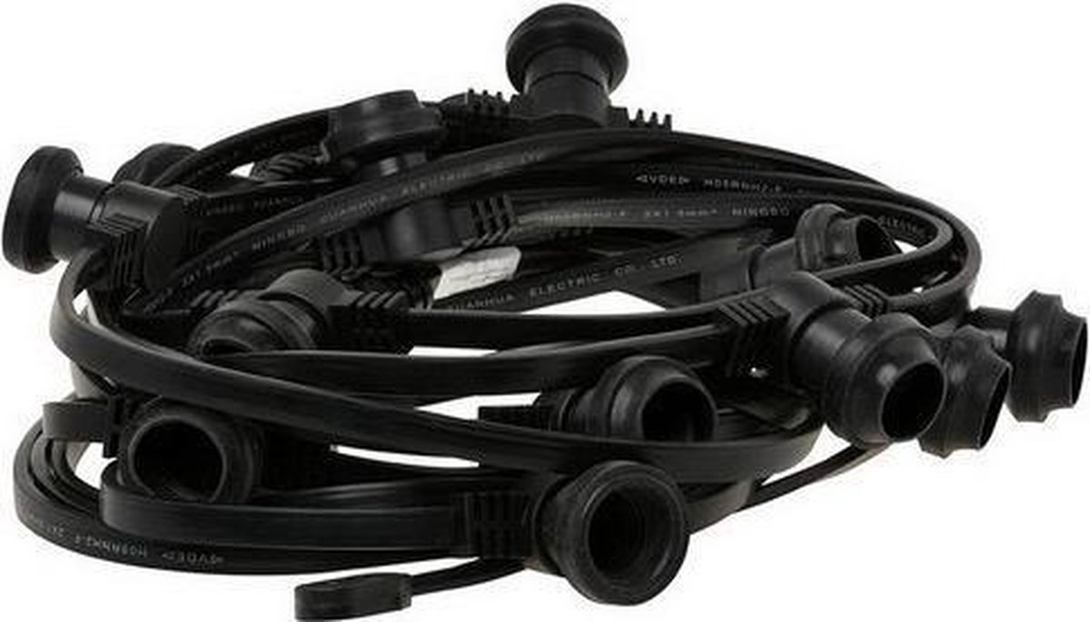 Prikkabelset - 20 meter - 40 lichtpunten - zwart