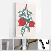 Onlinecanvas - Schilderij - Abstract Stilleven In Pastelkleuren Posters. Collectie Hedendaagse Art Verticaal - Multicolor - 80 X 60 Cm