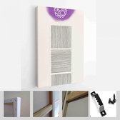 Set van abstracte handgeschilderde illustraties voor briefkaart, Social Media Banner, Brochure Cover Design of wanddecoratie achtergrond - Modern Art Canvas - verticaal - 185604965