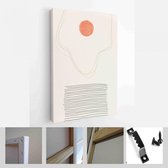 Set van abstracte handgeschilderde illustraties voor briefkaart, Social Media Banner, Brochure Cover Design of wanddecoratie achtergrond - Modern Art Canvas - verticaal - 185604855
