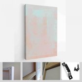 Set van abstracte handgeschilderde illustraties voor wanddecoratie, briefkaart, Social Media Banner, Brochure Cover Design achtergrond - moderne kunst Canvas - verticaal - 1906926493