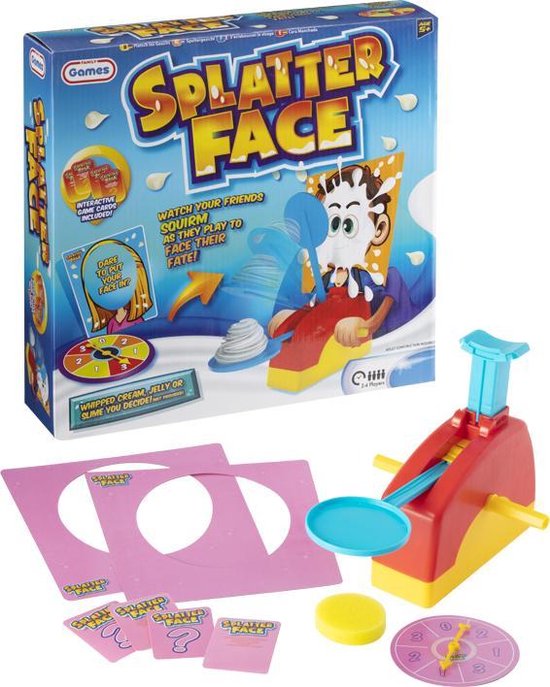 Splatter face - slagroom spel | actiespel | familiespel | Lachen, Gieren & brullen gegarandeerd!