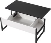 Dakta® Salontafel | Zwart | Met verhoging | Modern design | Bijzettafel | Tafeltje | Tafel