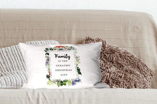 Coussins Coussins décoratifs - Oreillers Salon - 50x30 cm - Plantes - Noël - Citation - Famille